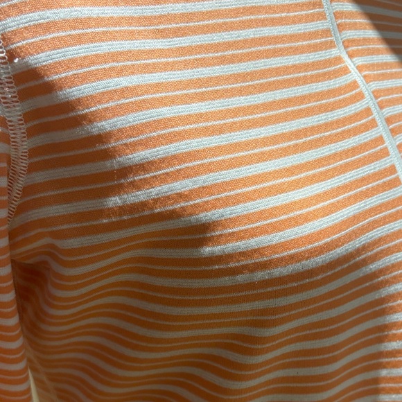 Patagonia striped Half-Zip Long Sleeve Top - Orange /White - Picture 2 of 9
